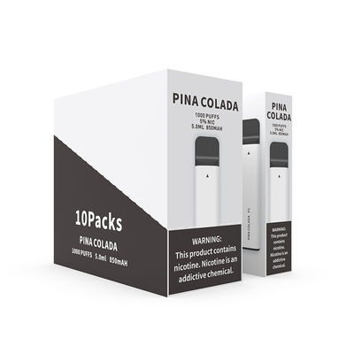 Pina Colada 1000 stößt Wegwerf-Vape-Hülsen-Gerät-weiße Batterie 850mAh luft