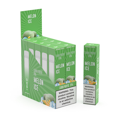 Wegwerf-Vape Gerät des Melonen-Eis-850mAh des Edelstahl-PCTG